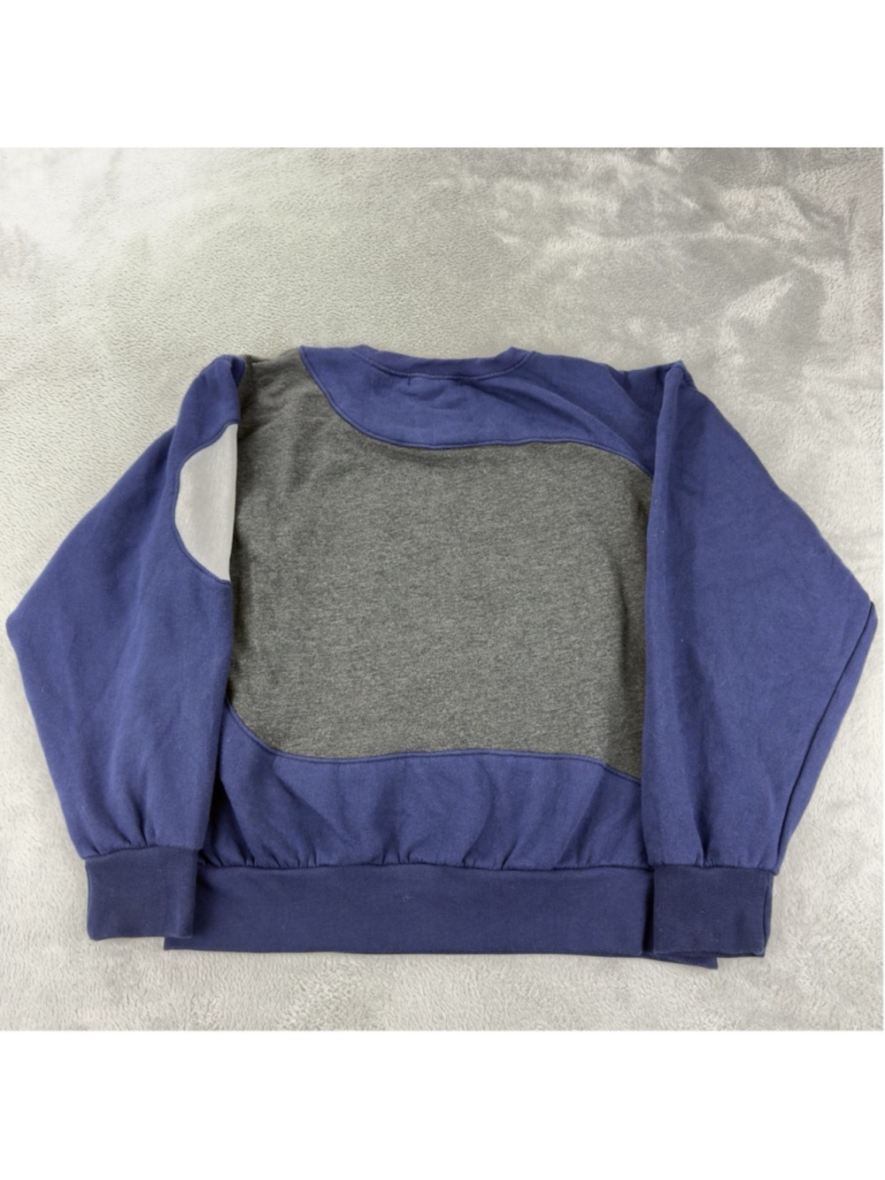 Vintage Nike Men's Size Medium Reworked Black/Grey Retro Fleece Crewneck Sweater - Picture 3 of 11